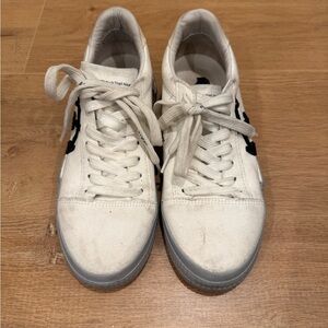 Off-White Vulcanized Canvas Bicolor Low-Top Sneakers (Women)